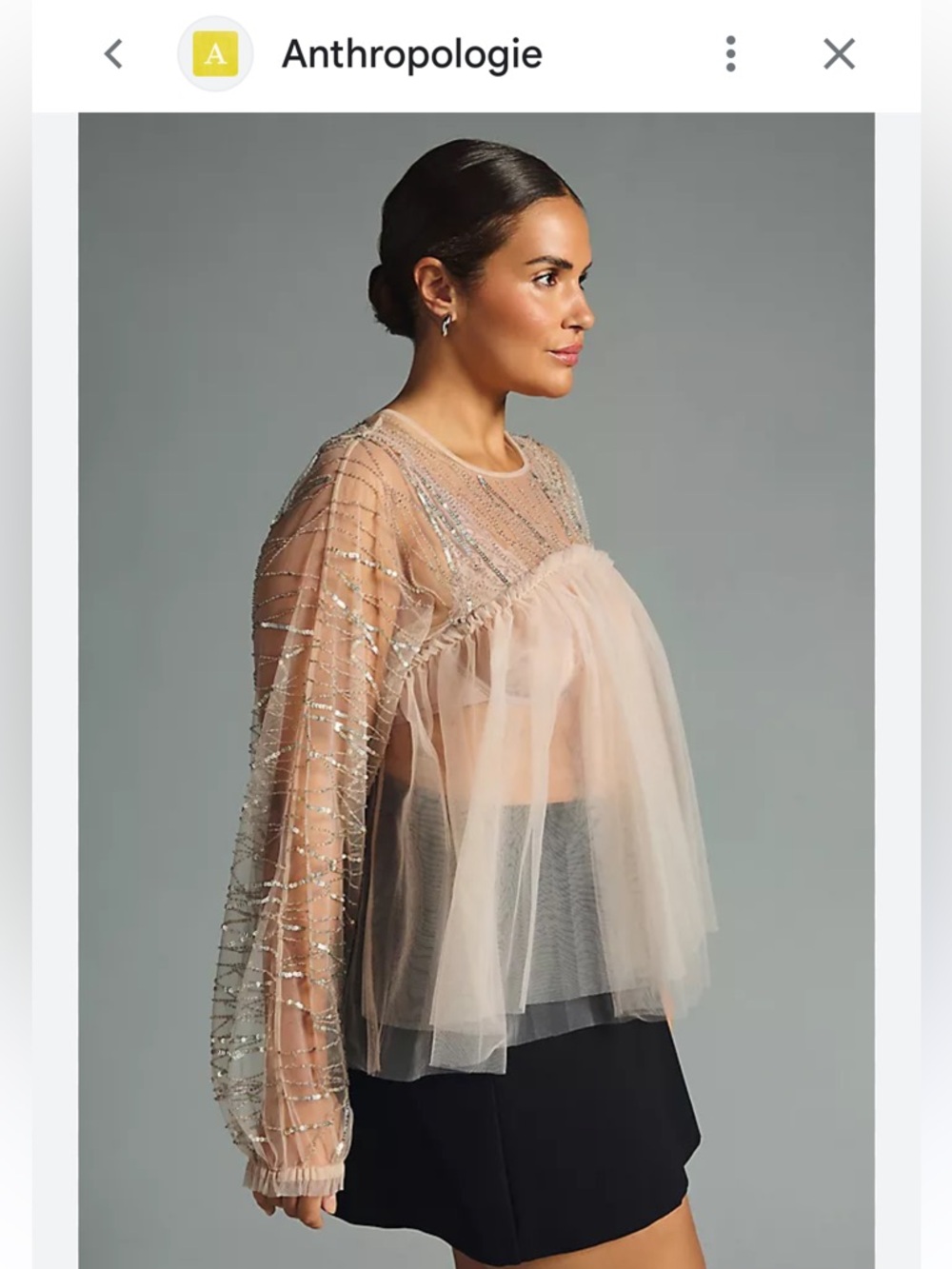 Forever That Girl Embellished
Sheer Top M - Picture 2 of 12